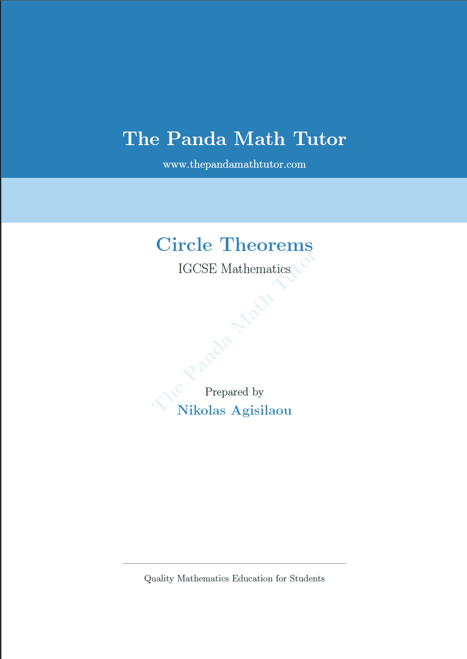 Sample page from Circle Theorems