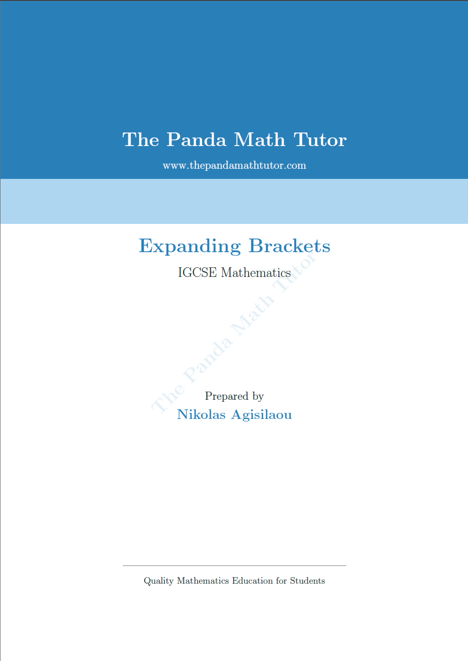 Sample page from Expanding Brackets