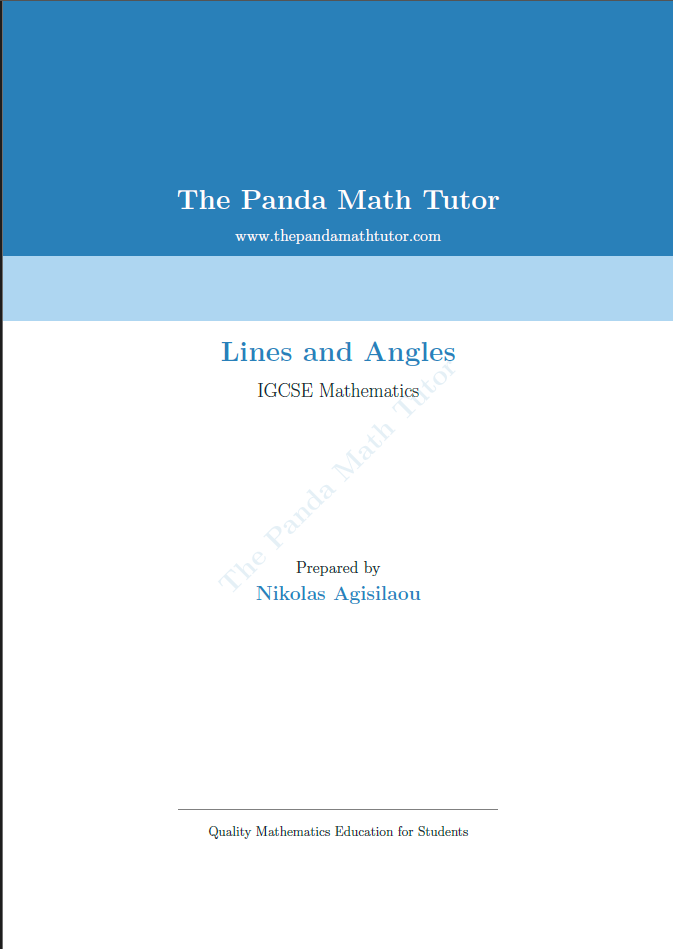 Sample page from Lines and Angles