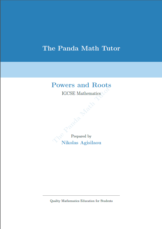 Sample page from Powers and Roots