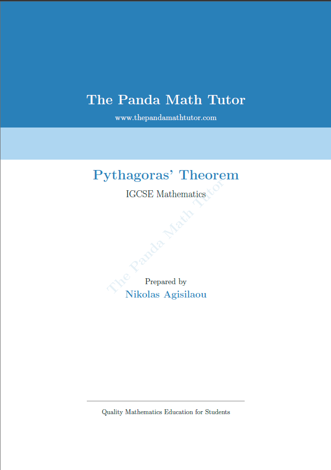 Sample page from Pythagoras’ Theorem