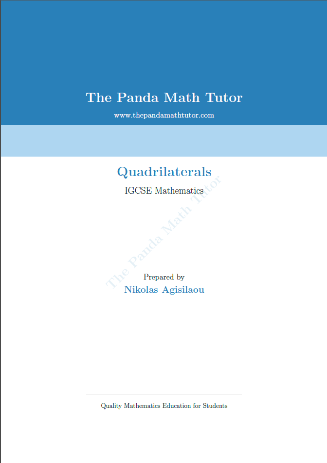 Sample page from Quadrilaterals