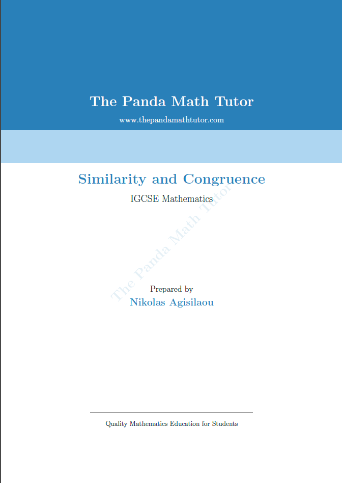 Sample page from Similarity and Congruence