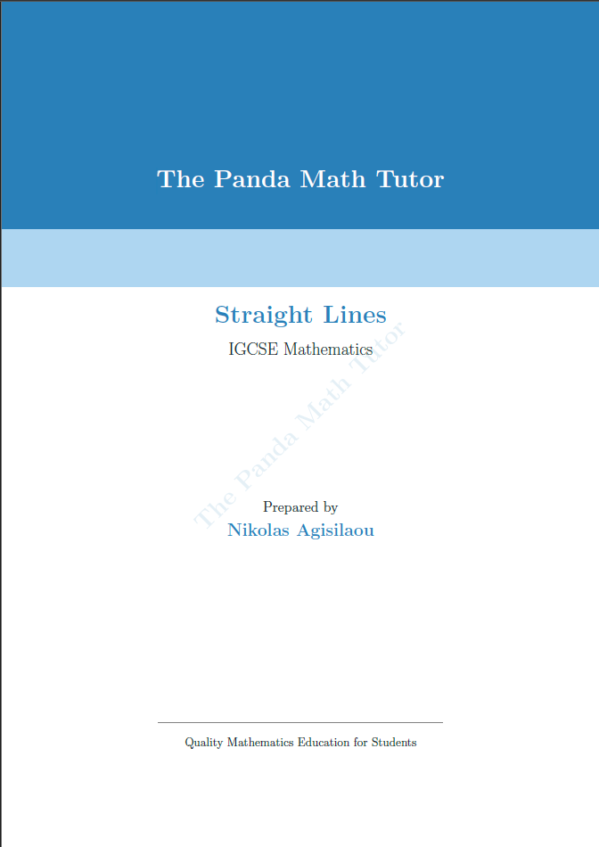 Sample page from Straight Lines