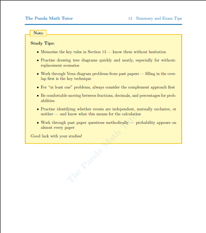 Example page from Probability
