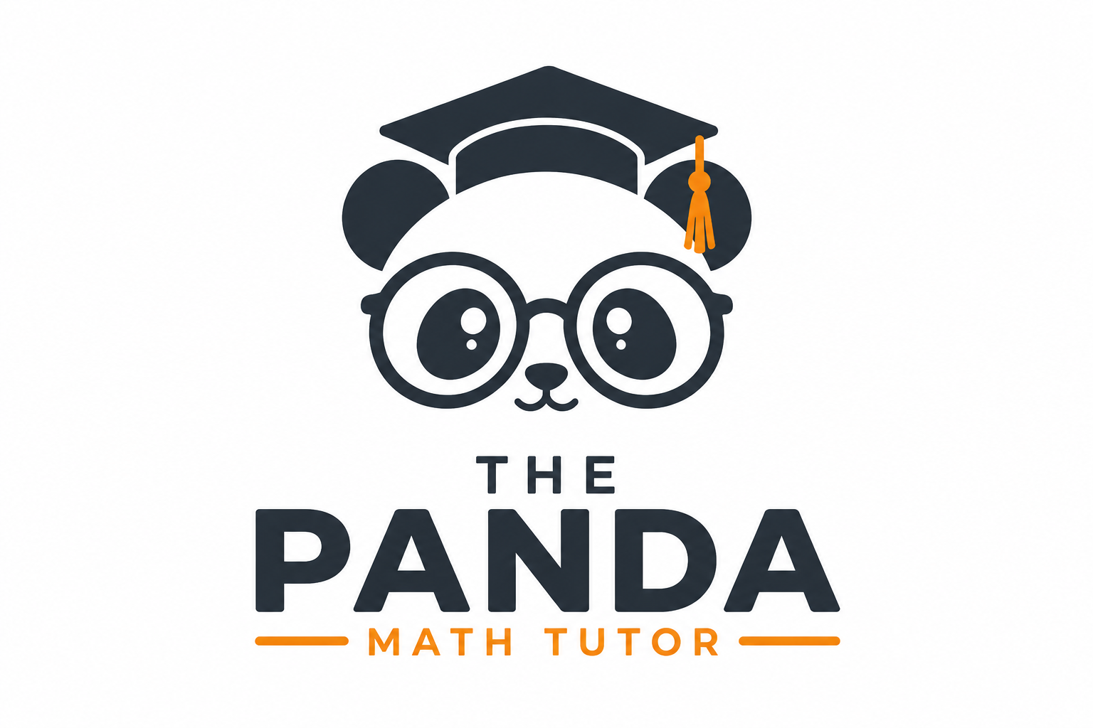Illustrated panda tutor preparing typeset math note packs at a desk